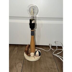 Kids Baseball Themed Table Lamp Bat Glove Ball Nightlight Bedside